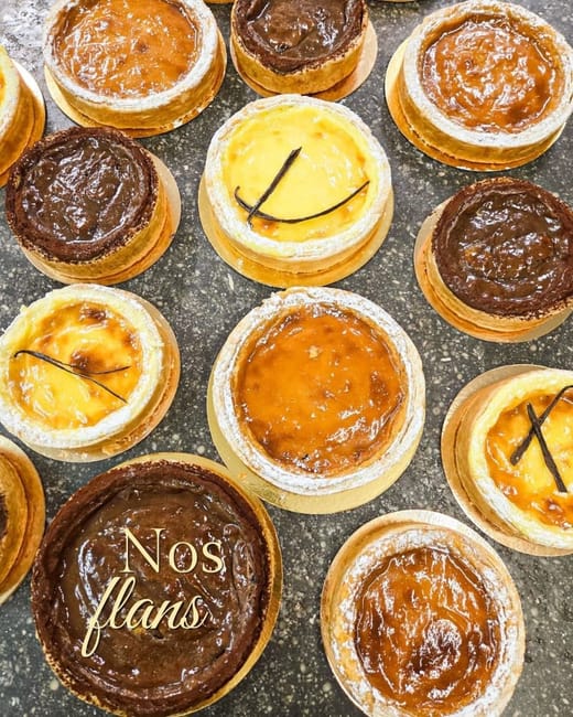 Le flan de Pâtisserie au Lion d'Or, Vieux-Lille à Lille